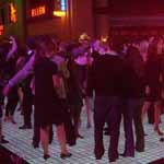 People on LED dance floor for rent